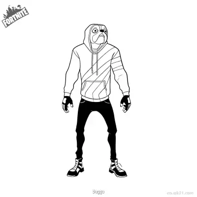 Free printable Doggo 1 Coloring Page - Free PDF Printable Fortnite Coloring Sheets coloring page